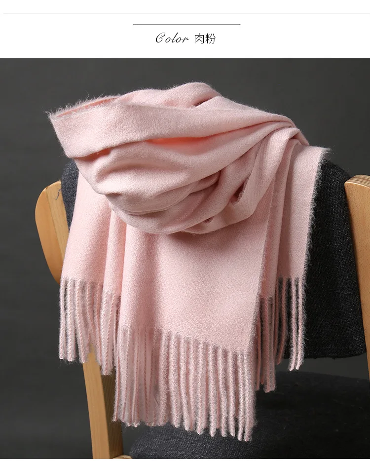 Высококачественные кашемировые шарфы для женщин и мужчин, плотное теплое зимнее пончо, роскошная шерстяная Пашмина, женский длинный зимний шарф, шаль, палантин