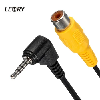 

LEORY 2.5MM Jack Stereo Male Plug To RCA Female Adapter Cable 100CM For GPS AV-In Converter Black Video Wholesale