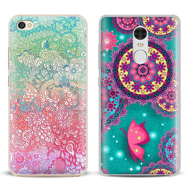

Mandala Henna Floral Flower Phone Case Shell Cover For Xiaomi Redmi Note 4 4X 5A 6 6A PRO Mi 8 5 5S PLUS Max A1 Note 2 3