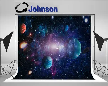 

Outer space Planets Stars Galaxies backdrop Vinyl cloth High quality Computer print wall photography studio background