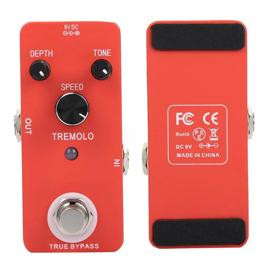 

Durable Professional Classic Tremolo Guitar Effect Pedal True Bypass Full Metal Shell Repair Guitar Accessories
