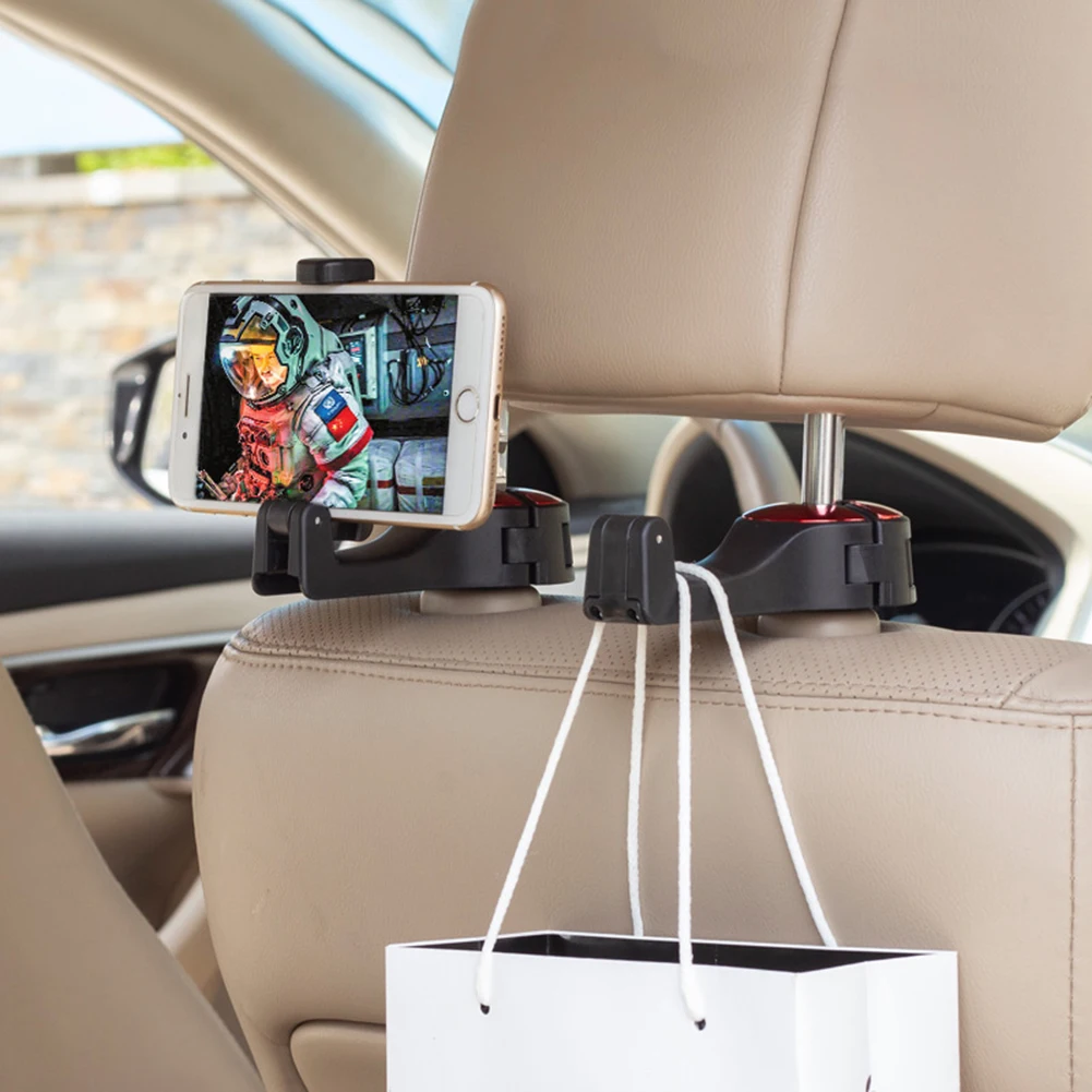 

Multi-Function Car Back Seat Hanging Hook Car Storage Hook Mobile Phone Rear Seat Phone Bracket Free Dropship