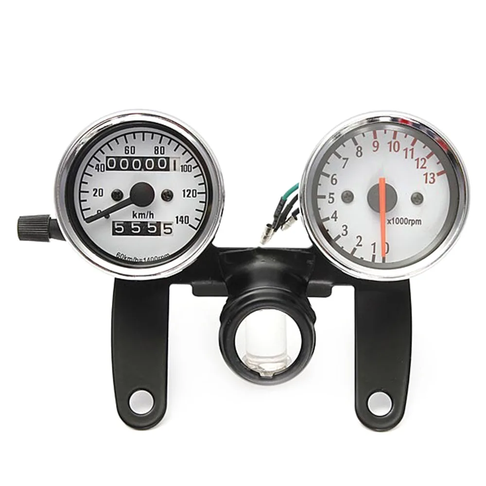 Universal Motorcycle LED Odometer+Tachometer Speedometer Gauge With Bracket 12V