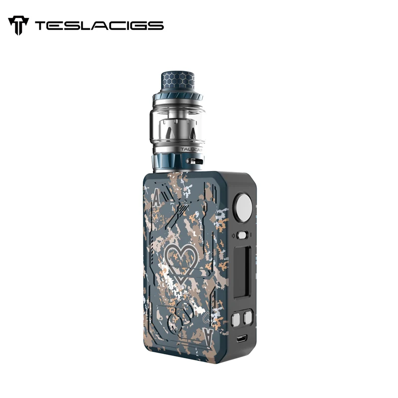 

Original Teslacigs Poker 218 TC Kit 218W Poker Box Mod with 6ML Tallica Mini Tank Tesla Electronic Cigarette Vape Vaporizer