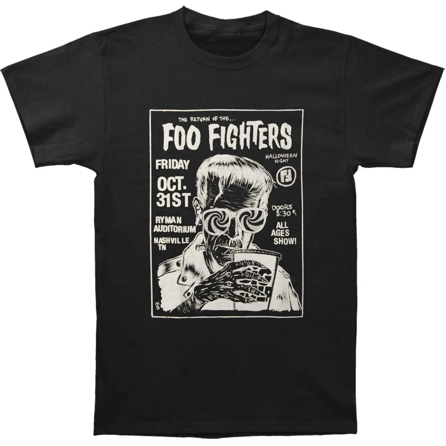 Foo Fighters Men's The Return Of Mens Soft T Slim Fit T shirt Blackin