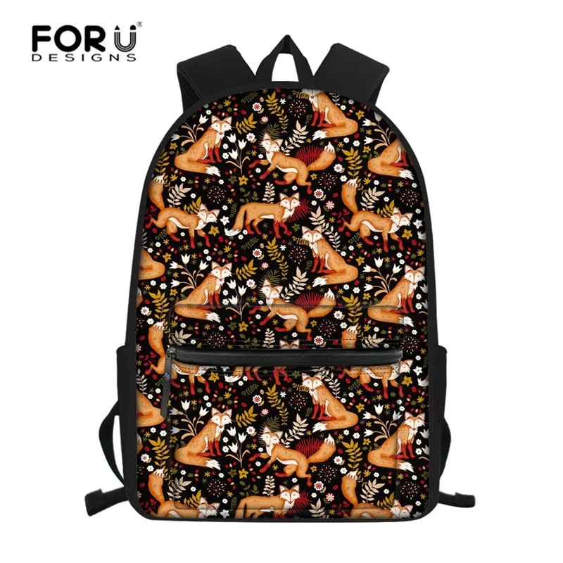 ##BUY FORUDESIGNS Children Casual School Backpack Cute Fox Students School Bag Girls Book Bag Large Capacity Shoulder Travel Bag