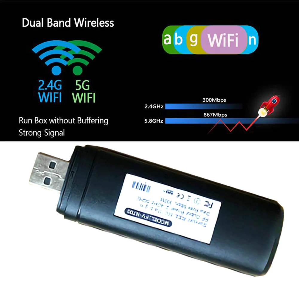 USB беспроводная Wi Fi сетевая ТВ Карта WLAN LAN адаптер Wifi донгл приемник 2 4G 5G 300M для