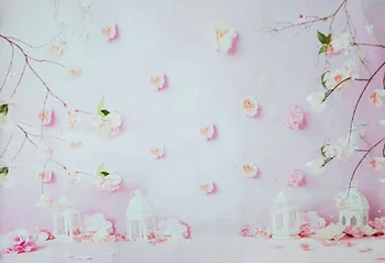

Vinyl Photography Backdrop Photo Studio Kit Peach Blossom Wall Children Birthday Wedding Baby Shower Background Kids Home Banner