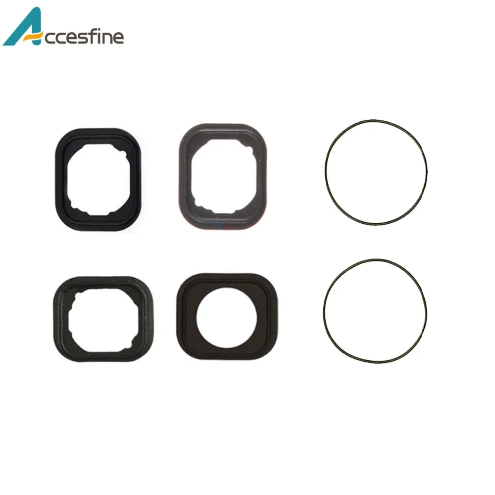 

10PCS/Lot New Home Button Holder Rubber Gasket Ring Spacer Adhesive Sticker For iPhone 5 5c 5s 6 6S 7 8 Plus Replacement Parts