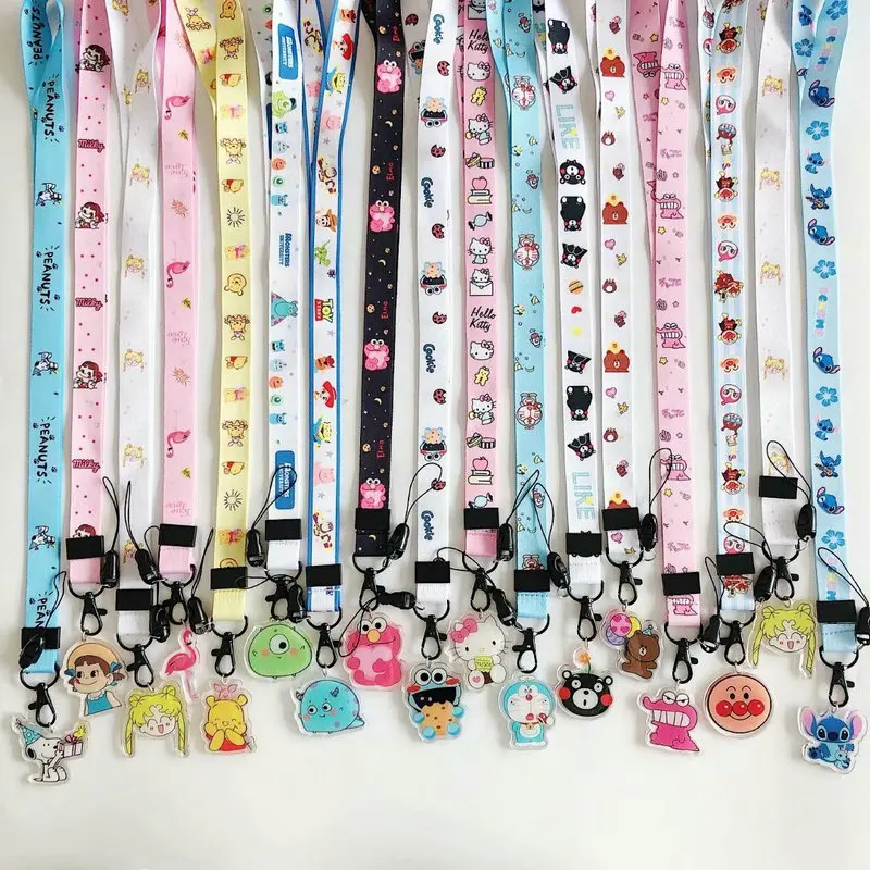 

New cute cartoon Arrival Hot-selling Polyester Cell Phone Neck Lanyard Neck Straps for Smartphone Key ID Card Keychain