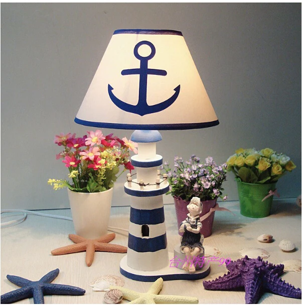

Mediterranean sealed e27 table lamp bedroom children's room desk lamp cute light decorative DY-1116