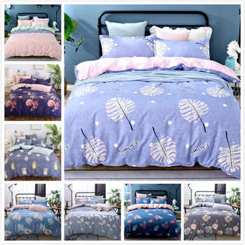

Leaves Pattern Duvet Cover 3/4 pcs Bedding Set Adult Kids Child Soft Bed Linen Single Full Double Queen King Size Quilt Case 2m