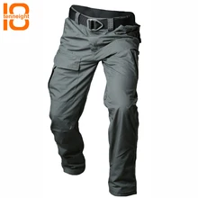 TENNEIGHT Для мужчин; Штаны для активного отдыха Водонепроницаемый Тактический Штаны Для мужчин Мульти-карман камуфляж военных грузов Штаны армейские хлопковые брюки