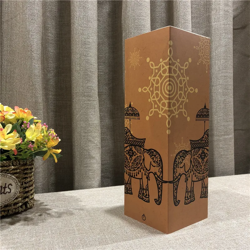 Креативные ночные светильники Ganesha бумажный светильник ABS база сенсорный сенсор