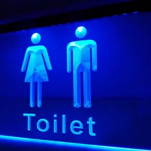 TR004-унисекс для мужчин и женщин, для мужчин и женщин, для туалета, светодиодный неоновый свет, знак, домашний декор, ремесла