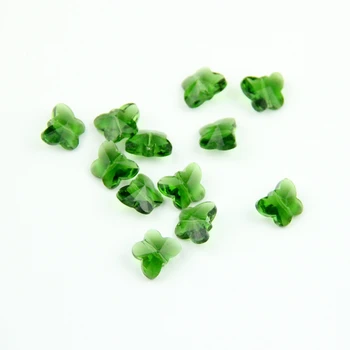 

14mm 1000pcs Emerald Crystal Middle Hole Cute Butterfly Beads For Lady's Bag Embellishment Hot Sales