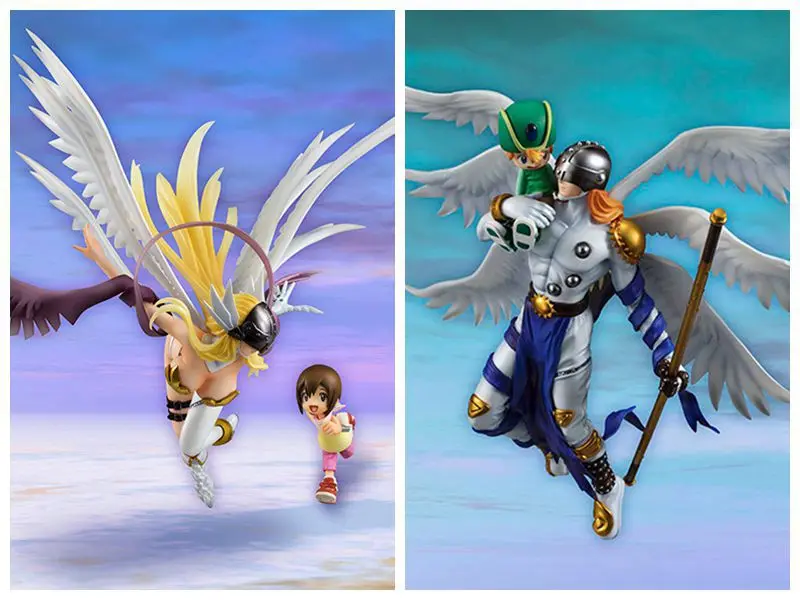 

J.Ghee Digimon Adventure Digital Monster Takaishi Takeru & Angemon / Yagami Hikari & Angewomon PVC Figure Collectible Model Toy