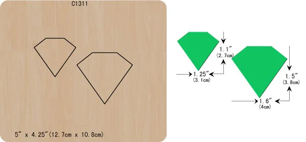 

New Earrings, pendant Wooden die Scrapbooking C-1311 Cutting Dies Multiple sizes