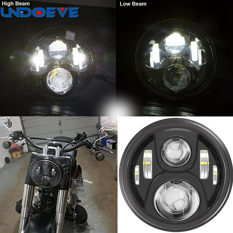 7" LED Headlight For Harley Davidson Motorcycle Projector Daymaker HID