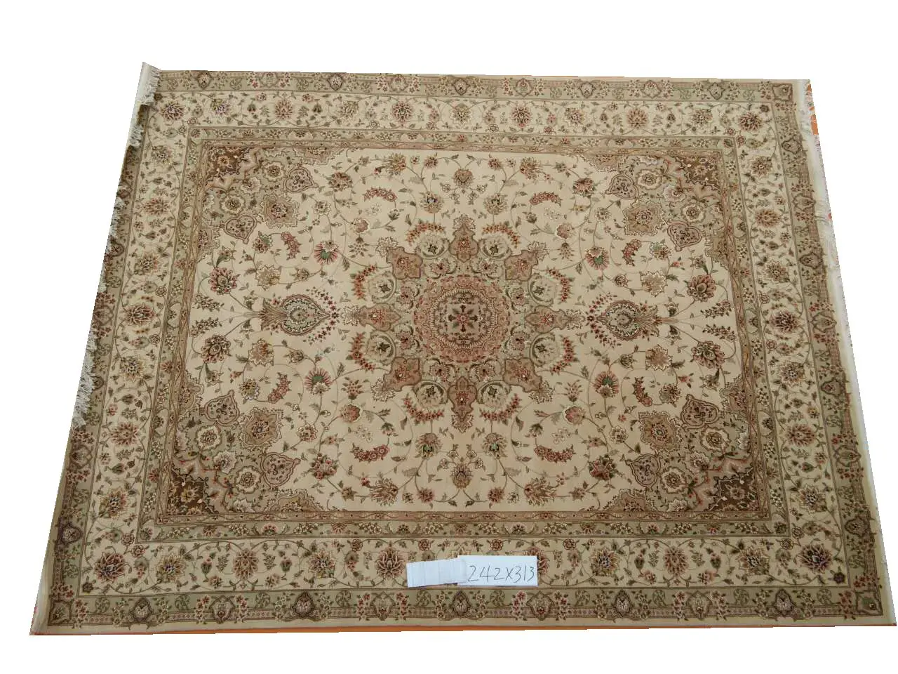 hand knotted Wool and Silk Oriental Persian Rug Handmade Persian Carpet