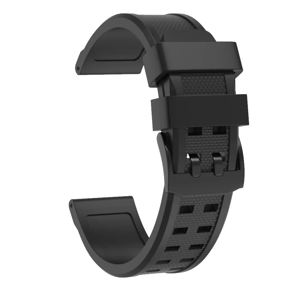 

Men Sport Silicone Strap Watch Band With Black Steel Two Clasp Connector For Luminox Men's 3051/3052/3053/3054/3055/3057/3059