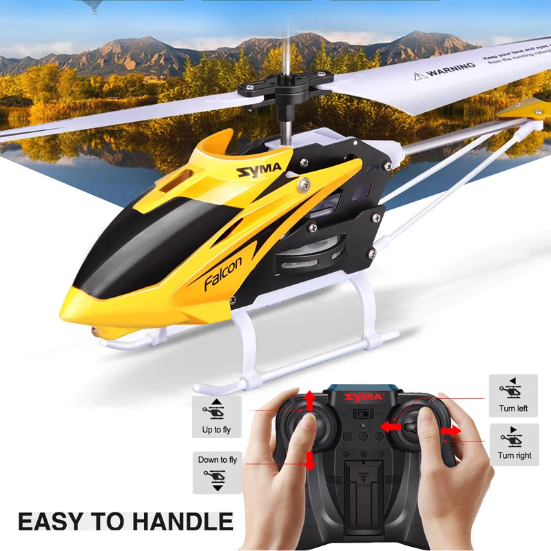 

W25 RC Helicopter 2 CH 2 Channel Mini RC Drone With Gyro Crash Resistant RC Toys quadcopter For Boy Kids Gift Red Yellow