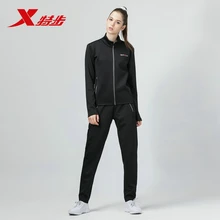 882428969039 Xtep women sports suit female spring knit jacket and pants sportswear set women running set