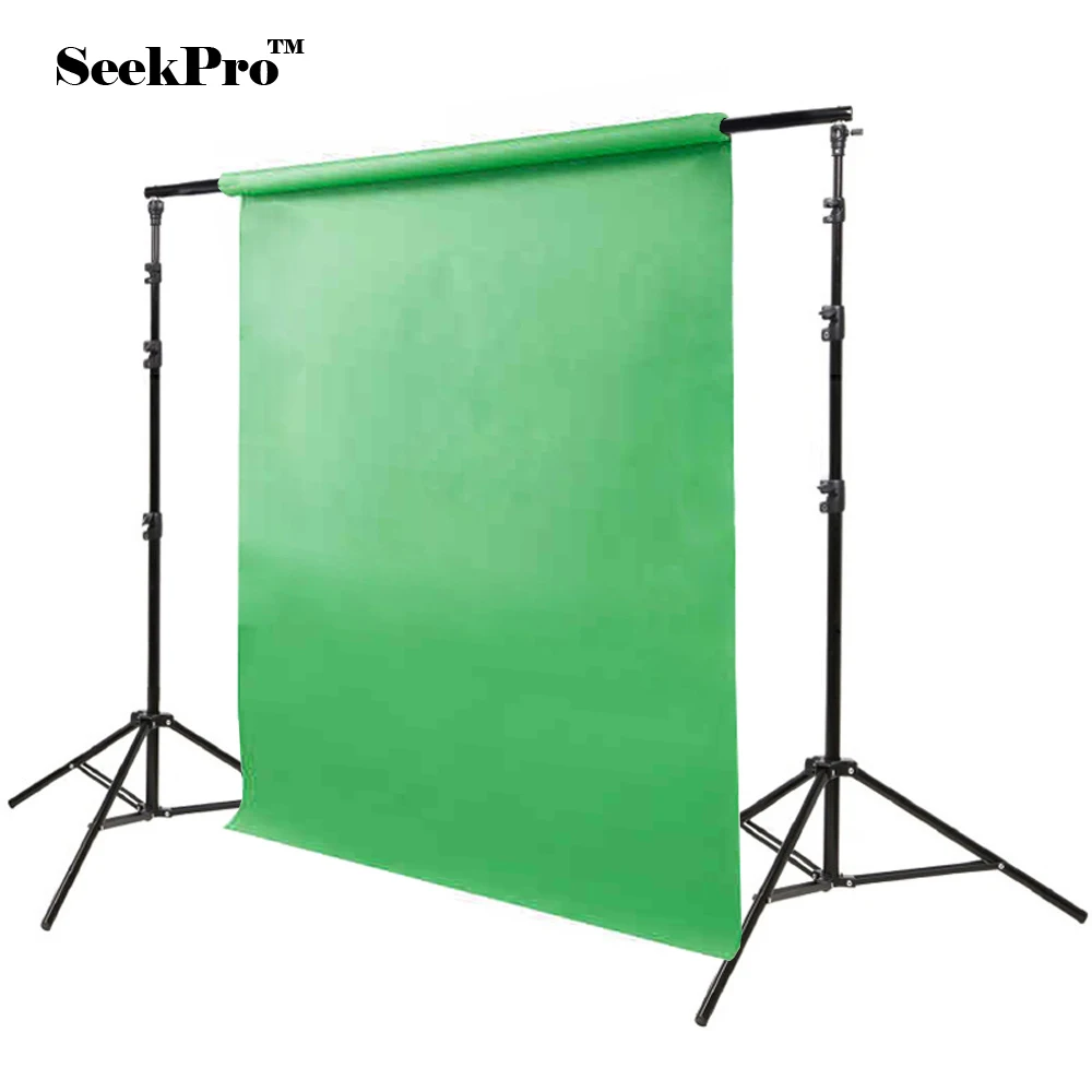 

SeekPro Good quality 3x2.8M Pro Adjustable Background Support Photo Backdrop Crossbar Stand Kit Photography stand with 3 clips