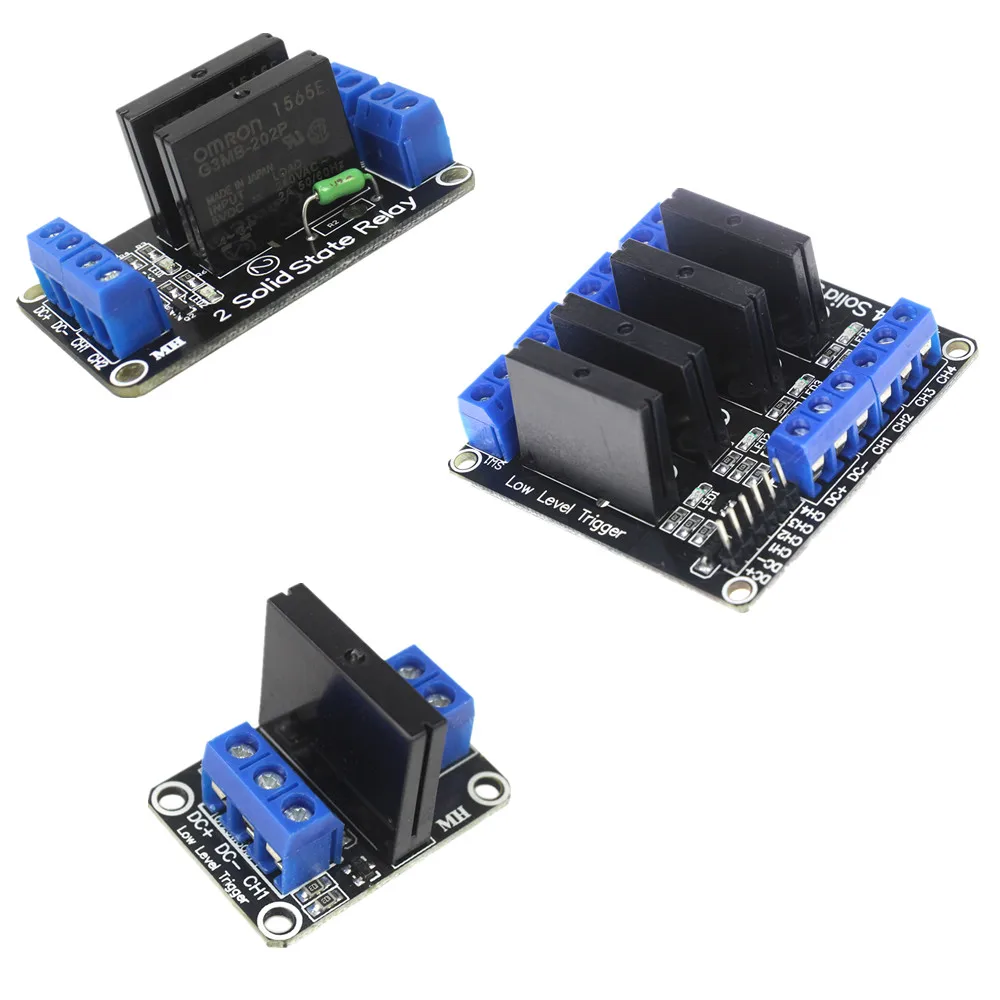 

5V 1 Channel SSR G3MB-202P Solid State Relay Module 240V 2A Output with Resistive Fuse for arduino Diy Kit