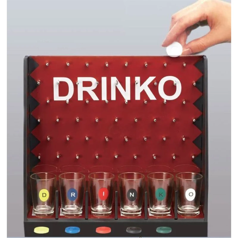 Мини-игра для питья монета вечерние с 6 стеклянными чашками и 1 стойкой