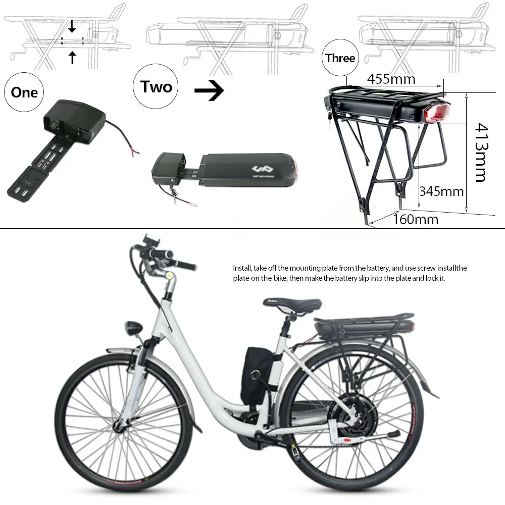 Best 36V 13AH 17.5AH 18AH ebike ithium Battery for 36V 350W 500W tsdz Bafang electric bicycle kit + Double Layer Luggage Rack 1 Best 36V 13AH 17.5AH 18AH ebike ithium Battery for 36V 350W 500W tsdz Bafang electric bicycle kit + Double Layer Luggage Rack 1