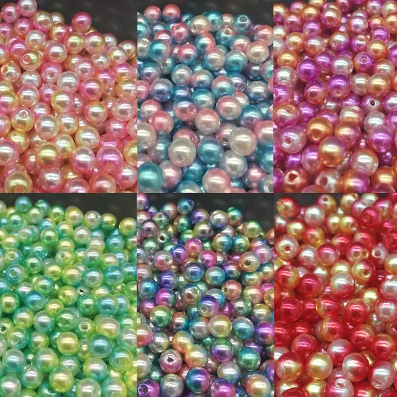 

DIY 100pcs/Lot 6mm New Cheap Round Shape Imitation Pearls Beads Handmade for Accessories Making Wholesale Jewelry Bracelet Cheap