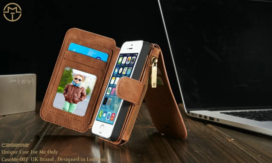 Для чехла iPhone 5S YMNLCX многофункциональный винтажный кошелек из натуральной кожи чехол для мобильного телефона s сумка чехол для iPhone 5 5S se