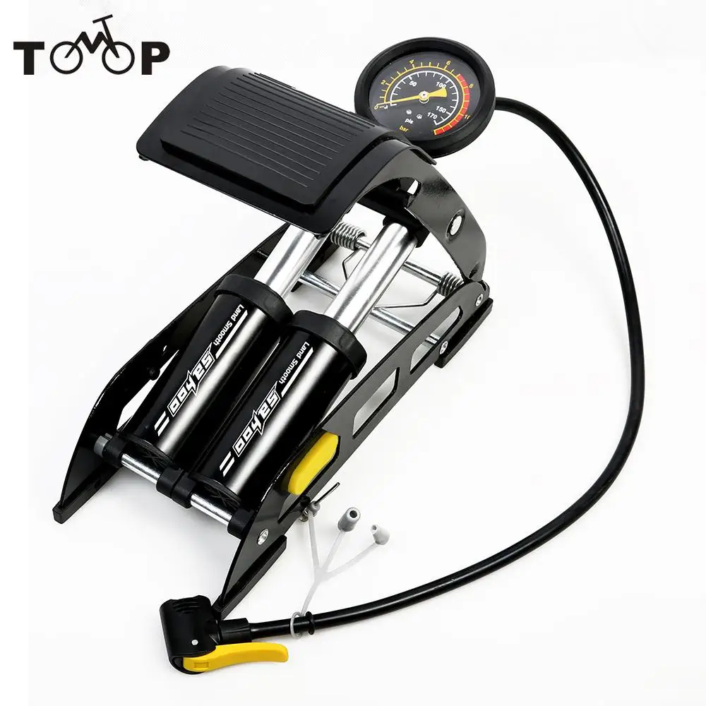 

SAHOO Bicycle MTB Bike Aluminum alloy Foot Air Pump Portable High-Pressure Steel No-Slip Pump For Bicycle Car Tire Bicicleta