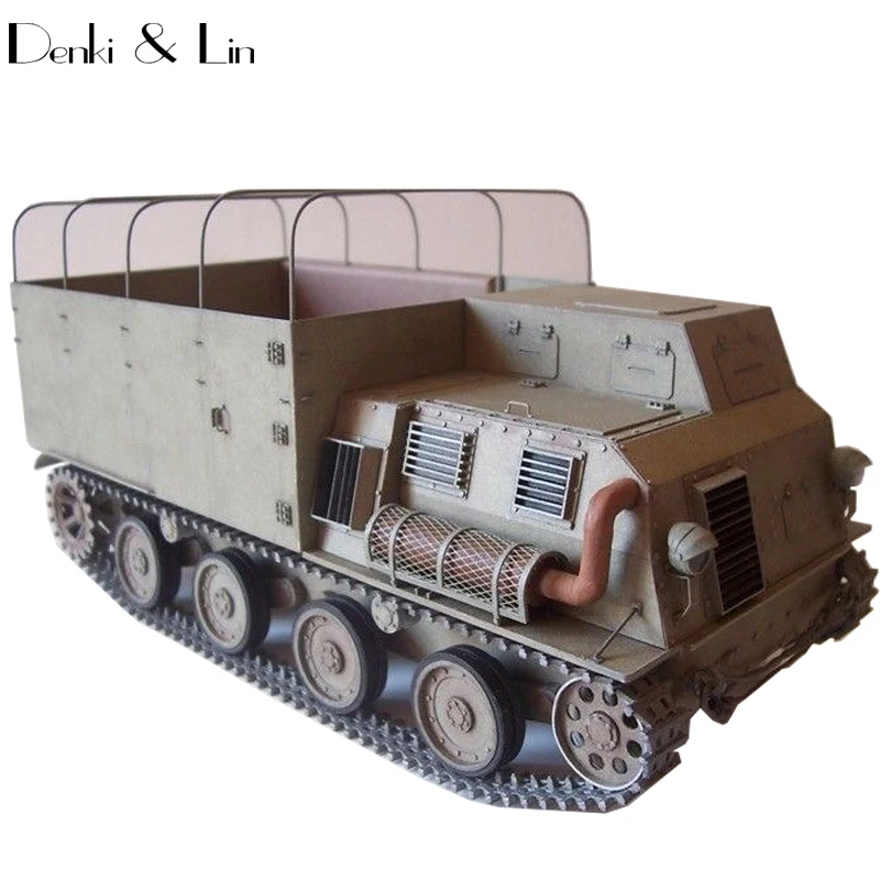 1:43, 3D, 14X6 см, советская Zis-44, на поле боя, скорая помощь, армейский грузовик, бумажная модель, Вторая мировая война, сборка, ручная работа, игра-головоломка