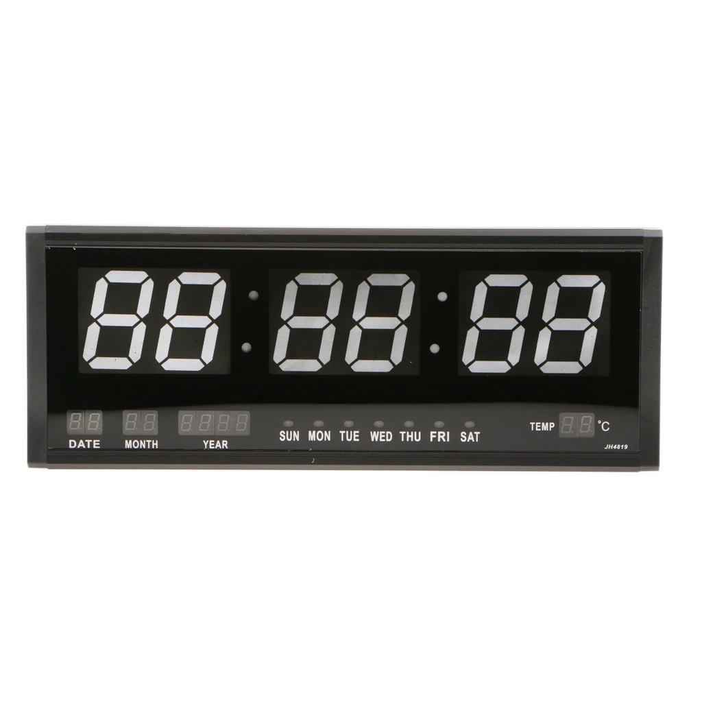 

Large Digital LED Display Wall Desk Table Clocks Calendar Thermometer EU