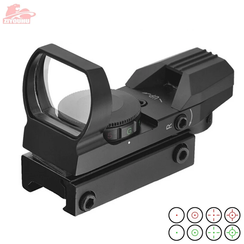 Tactical Holographic Red//Green Dot Reflex 4 Reticle Sight Scope w// Mount 11mm