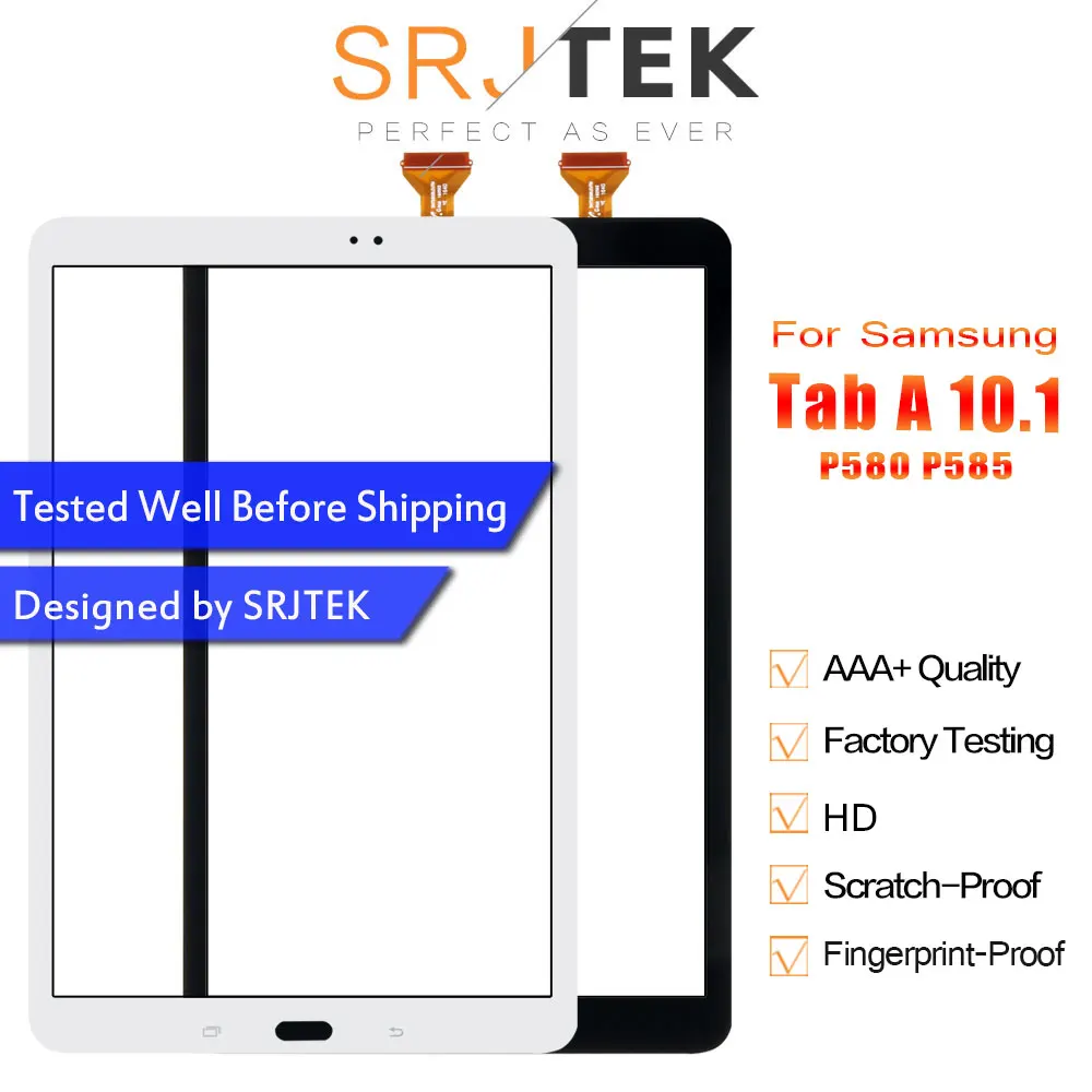 

Srjtek 10.1 For Samsung Galaxy Tab A 10.1 P585 P580 SM-P585 SM-P585 Touch Screen Digitizer Sensor Glass Panel Tablet Replacement