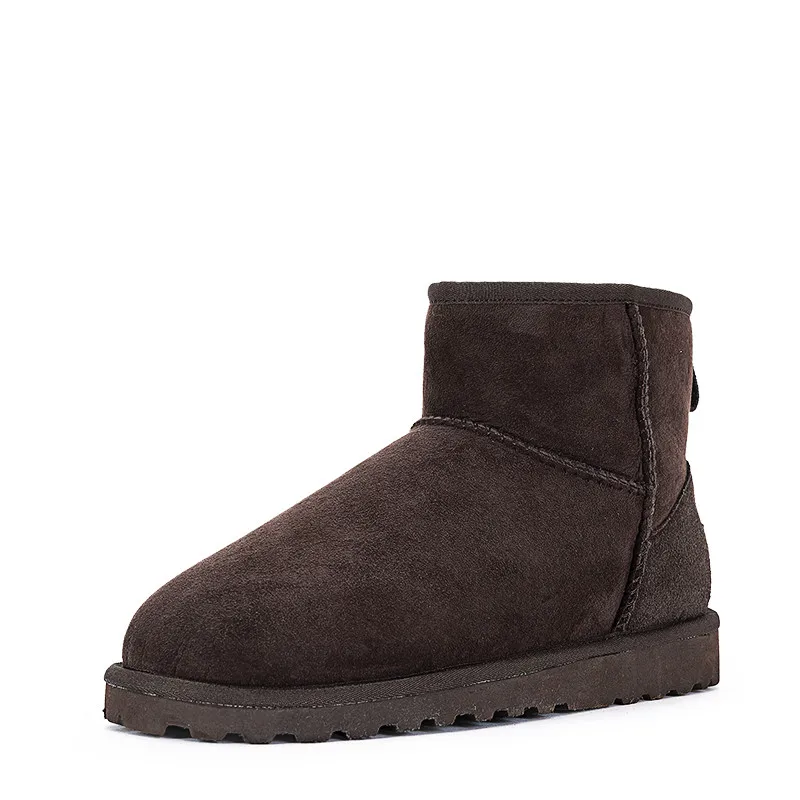 

Brand Winter Snow Boots Man Ankle Boots Genuine Leather Fashion Men Winter Shoes Men Basic Winter Boots Top Quality Hand Made