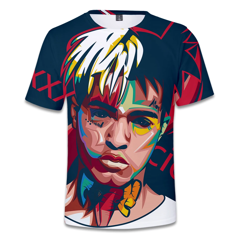 Xxxtentacion Мужская 3D футболка/wo мужская летняя хип хоп одежда принт футболка Топ Плюс