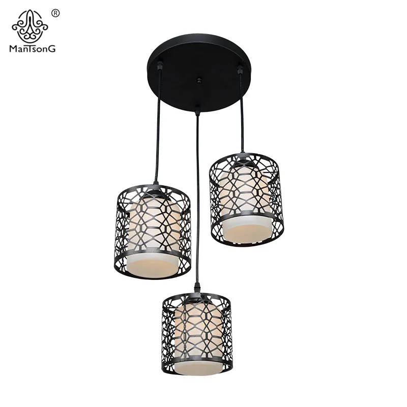 Modern Pendant Light Iron Metal Pendant Lamp Light Fixtures Fashion Living Kitchen Suspension Vintage Hanging Lamp Dinning Room