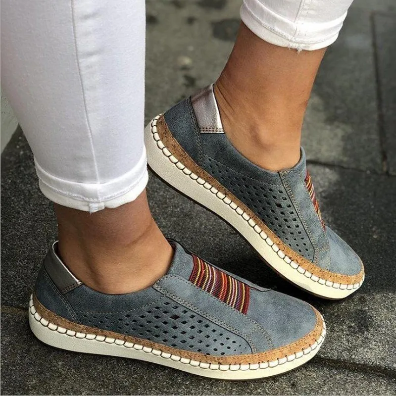

Women Loafers 2019 Leather Casual Shoes Women Slip-On Sneaker Comfortable Loafers Women Flats Tenis Feminino Zapatos De Mujer
