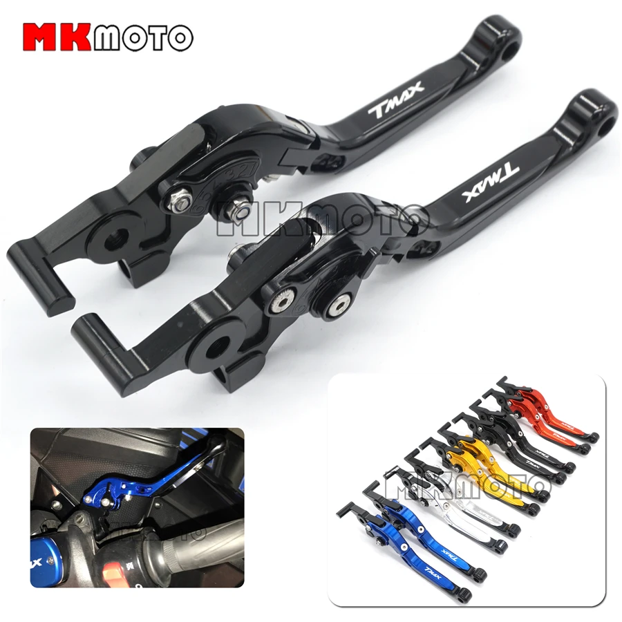 

With TMAX LOGO Motorcycle CNC Adjuster Brake Clutch Levers Black For YAMAHA TMAX 500 TMAX 530 TMAX530