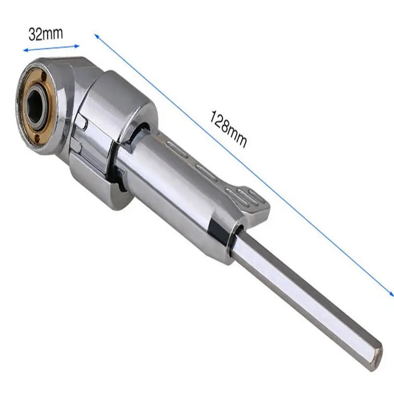 

105 Degree Right Angle Drill Extension Shank Quick Change Driver Drilling Screwdriver Magnetic 1/4" Hex Socket Close Corner Tool