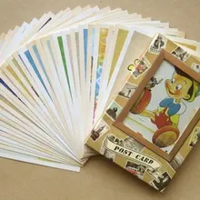 7 упаковок/партия визитных карточек! DIY старый Мультфильм памяти комикс пост карты набор 32 листы карточки в комплекте поздравительная открытка