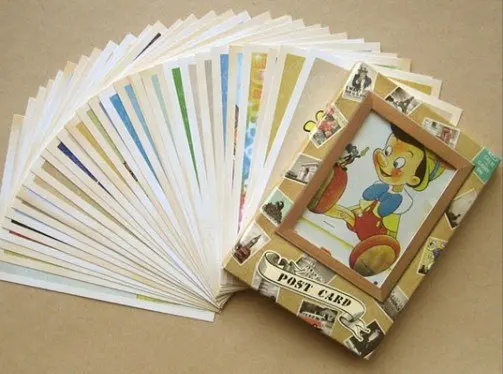 7 пакетов/серия Бизнес карты Бесплатная доставка! DIY старые памяти с рисунками из комиксов набор открытка 32 листов карты за Набор открыток