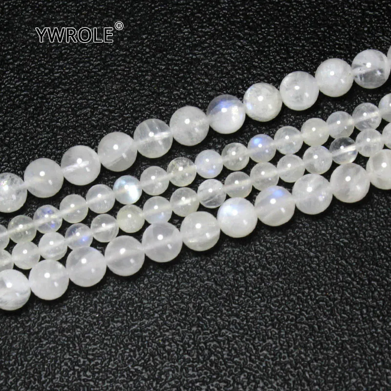 

Wholesale 100% Natural White Moonstone Gem Stone Loose Beads For Jewelry Making DIY Bracelet Necklace Material 6/8mm Strand 15''