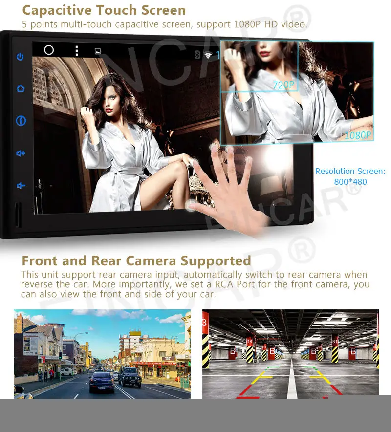 Discount Android 6.0 Double Din Car Stereo Radio GPS Nav 3G OBD2 Bluetooth No DVD Player 4