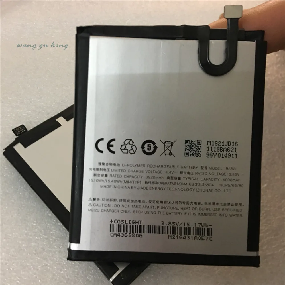 New battery for Meizu M5 Note Battery BA621 Compatible MeiBlue M5 Note 5 Mobile Phone Batterie 4000mAh