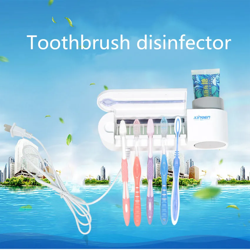 

New Creative Automatic Ultraviolet Toothbrush Disinfection Sterilizer Dryer Portable Sucker Toothbrush Cleaner